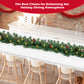 Yexmas 9ft Large Christmas Garland, Multi-Purpose Xmas Wreath with 60 LED Lights, Decorated with Pinecones, Berry Clusters, Battery Operated