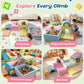 Yexmas 8-Piece Toddlers Climbing Toys, Soft Foam Climbing Blocks with Ball Pit, Kids Indoor Climbing Crawling Activity Soft Play Set