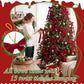 Yexmas 12pcs Burgundy Velvet Christmas Bows, Ribbon Bows Xmas Ornaments for Christmas Tree Home Party Staircase Door Wreath Garland Holiday Decor