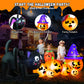 Yexmas 9FT Halloween Inflatable Black Cat with Pumpkin,Halloween Yard Decoration with 8 LED Lights,Blow Up Outdoor Lawn Decor