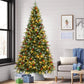 Yexmas 9ft Pre-Lit Artificial Christmas Trees,Green Xmas Tree with Large Christmas Tree Storage Bag, Berries, Realistic Artificial Christmas Trees for Home, Office, Party Decoration