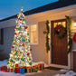 Lookfly 6FT Pop-Up Artificial Christmas Tree with 300LED Lights,White Prelit Christmas Tree with Foldable Base