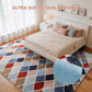 CozyDesg 4ftx6ft Area Rugs,Shag Fluffy Checkered Rugs for Living Room,Bedroom,Modern Room Decor Carpet, Non-Slip Floor Rug,ColorfulA