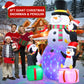 Yexmas 8 ft Giant Christmas Snowman Inflatable Outdoor Decoration with Build-in Multicolor LEDs, Blow Up Inflatables for Xmas Party Garden Patio Lawn