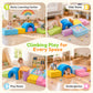 Yexmas 8-Piece Toddlers Climbing Toys, Soft Foam Climbing Blocks with Ball Pit, Indoor Climb and Crawl Activity Play Gym Set for Toddlers