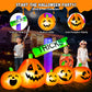 Yexmas 9FT Halloween Inflatable Decoration with TRICKS Sign and Pumpkins,Built-in LED Lights,Blow Up Halloween Yard Decor for Indoor/Outdoor Party,Yard,Lawn