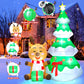 Lookfly 5.5 FT Large Outdoor Inflatable Christmas Tree with Santa Claus and Deer,Built-in LED Lights,Fun Blow Up Xmas Decor Suitable for Yard,Garden,Lawn