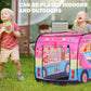 Yexmas Ice Cream Car Pop Up Tent with Carrying Case, Playhouse Indoor and Outdoor Kids Play Tent for Boys and Girls Children 3+ Years Gift