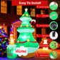 Yexmas 7FT Large Outdoor Inflatable Christmas Tree with Snowman, Hot Coffee Cup and Welcome Sign, Built-in LED Lights, Blow Up Xmas Decoration for Yard, Garden, Lawn