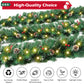 Yexmas 9ft Large Christmas Garland, Multi-Purpose Xmas Wreath with 90 LED Lights, Battery Operated