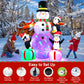 Yexmas 8 ft Giant Christmas Snowman Inflatable Outdoor Decoration with Build-in Multicolor LEDs, Blow Up Inflatables for Xmas Party Garden Patio Lawn