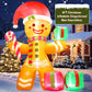 Yexmas 8 ft Christmas Inflatables Gingerbread Man Outdoor Decorations, Blow up Yard Christmas Decorations with Build-in LEDs for The Yard Lawn Garden
