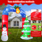 Lookfly 8FT Christmas Inflatable Archway with Snowman & Christmas Tree,Blow Ups Xmas Inflatable with LED Lights,Outdoor Decor for Xmas Holiday Party Yard Garden Lawn