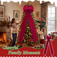 Yexmas 70×20 Inch Giant Velvet Christmas Bows, Big Burgundy Bows Tree Topper Ribbon Hanging Bows Decor for Holiday Front Door Wall Party Wreath Garland Crafts Xmas Decoration