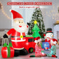 Yexmas 9FT Christmas Inflatables with Blow Up LED Lights, Santa Claus Snowman Train Gift Boxes & Christmas Tree for Indoor Outdoor Xmas Decoration