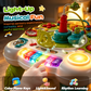 Yexmas 12-in-1 Baby Activity Table, Musical Learning Table for Toddlers, Baby Activity Center, Montessori Educational Interactive Toys with Lights and Music for Boys Girls Gifts