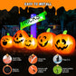 Yexmas 9FT Halloween Inflatable Decoration with TRICKS Sign and Pumpkins,Built-in LED Lights,Blow Up Halloween Yard Decor for Indoor/Outdoor Party,Yard,Lawn