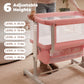 Babyeap 3in1 Baby Bassinet Bedside Sleeper, Rocking Bassinet for Newborn, with Large Storage Basket, Dark Gray