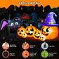 Yexmas 9FT Halloween Inflatable Black Cat with Pumpkin,Halloween Yard Decoration with 8 LED Lights,Blow Up Outdoor Lawn Decor
