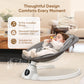 babyeap Baby Swing for Infants - Smart Electric Swing with Bluetooth Control 5-point Harness,5 Sway Speed,10 Lullabies(Gray 2)