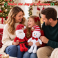 Yexmas 2pcs Plush Christmas Decorations with Snowman&Santa Claus, Handmade Soft Santa Doll, Stuffed Figurine Xmas Ornaments for Door Window Table Fireplace Party Holiday Decor