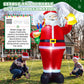 Yexmas 8ft Christmas Inflatable Santa Claus Outdoor Decor with Gift Bag and Bell,Large Blow Up Santa with LED Lights for Yard Lawn Garden