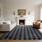CozyDesg Large Rugs,4'x6' Soft Fluffy Shag Indoor Floor Carpet for Living Room Bedroom Dining Room Office Home Decor,Dark Gray & White