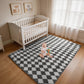 CozyDesg Large Rugs,4'x6' Soft Fluffy Shag Indoor Floor Carpet for Living Room Bedroom Dining Room Office Home Decor,Dark Gray & White