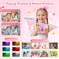 Yexmas Instant Print Toys Camera for Kids, 1080P HD Camera with 32GB SD Card, 3 Paper Rolls, Color Pens & Lanyard, Pink