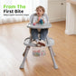 Babyeap Baby High Chair Convertible Highchair, Gray