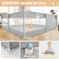 Babyeap Baby Playpen With Mat,50"x50"Play Pen for Babies and Toddlers,Play Yard With Gate for Indoor Outdoor,Light Gray