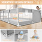 Babyeap Large Baby Playpen with Mat,71"x50"Playpen for Babies and Toddlers,Baby Play Yard Baby Fence Play Area Indoor Outdoor,LightGray