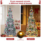 Lookfly 7.5FT Pop-Up Artificial Christmas Tree with 450LED Lights,White Prelit Christmas Tree with Foldable Base