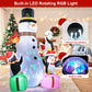 LOOKFLY 8 ft Giant Christmas Snowman Inflatable Outdoor Decoration with Build-in Multicolor LEDs, Blow Up Inflatables for Xmas Party Garden Patio Lawn