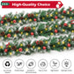 Yexmas 9ft Large Christmas Garland, Multi-Purpose Xmas Wreath with 45 LED Lights, Decorated with Pinecones, Berry Clusters, Battery Operated