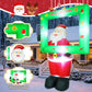 Yexmas 7FT Christmas Inflatable Santa Claus with Photo Frame, Blow Up Santa Claus Xmas Decorations for Outdoor Indoor, Built-in LED Light for Yard Gardern Lawn