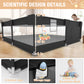 Babyeap Baby Playpen With Mat,50"x50"Play Pen for Babies and Toddlers,Play Yard With Gate for Indoor Outdoor,Black