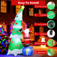 Yexmas 7FT Large Outdoor Inflatable Christmas Tree with Santa Claus on Gift Box, Built-in LED Lights, Blow Up Xmas Decoration for Yard, Garden, Lawn, Holiday Party