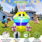 Yexmas 5ft Easter Inflatables, Blow Up Yard Decoration Built in LED Lights Bunny Egg Decorations for Outdoor Home Lawn Garden Holiday Party