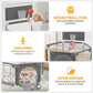 babyeap Baby Playpen with Basketball Hoop,Playpen for Babies and Toddlers,Hexagonal Fence Baby Play Yards,Dark Gray