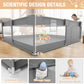 Babyeap Baby Playpen With Mat,50"x50"Play Pen for Babies and Toddlers,Play Yard With Gate for Indoor Outdoor,Dark Gray
