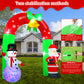 Yexmas 8FT Christmas Inflatable Archway,Christmas Blow Up Yard Decorations with Santa Claus and Snowman,Outdoor Christmas Decorations with Bow LED Lights