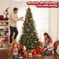 Yexmas 9ft Pre-Lit Artificial Christmas Trees,Green Xmas Tree with Large Christmas Tree Storage Bag, Berries, Realistic Artificial Christmas Trees for Home, Office, Party Decoration
