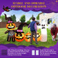 Yexmas Halloween Inflatables, 9 FT Long 4 Pumpkins with Cute White Ghost Outdoor Decorations, Built-in LEDs, Blow Up Party, Waterproof Yard, Garden, Lawn Decor