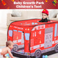 Yexmas Fire Truck Pop Up Tent with Carrying Case, Playhouse Indoor and Outdoor Kids Play Tent for Boys and Girls Children 3+ Years Gift