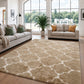 CozyDesg Soft Area Rugs for Living Room Bedroom,4ftx6ft Large Rug Fluffy Fuzzy Shag Shaggy Soft Plush Carpet,Black & Gold