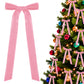 Yexmas 12pcs Burgundy Velvet Christmas Bows, Ribbon Bows Xmas Ornaments for Christmas Tree Home Party Staircase Door Wreath Garland Holiday Decor