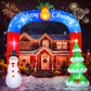Yexmas 8FT Christmas Inflatable Archway with Snowman & Christmas Tree,Blow Ups Xmas Inflatable with LED Lights,Outdoor Decor for Xmas Holiday Party Yard Garden Lawn