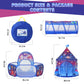 Yexmas 3 in 1 Kids Ball Pit with Play Tent and Play Tunnel, Kids Pop Up Tent for Indoor Outdoor, Toys for Boys Girls Babies Toddlers Playhouse