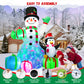 Lookfly 6FT Christmas Inflatables Snowman Blow Up Yard Decor with 360 Rotation Colorful Projector LED Light for Outdoor Christmas Party ,Garden and Lawn